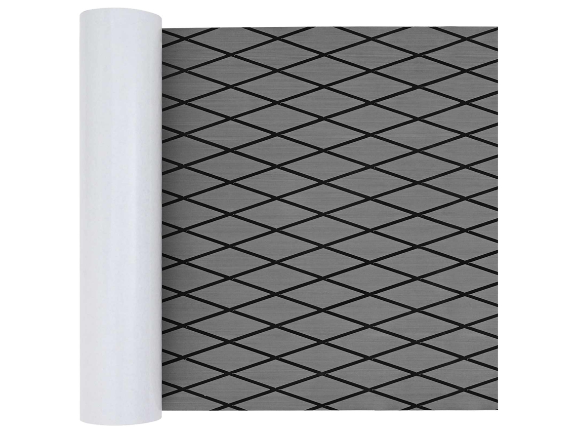 Vidaxl Tapete De Barco Arlequim Cinza Claro E Preto 190 X 70 Cm Eva