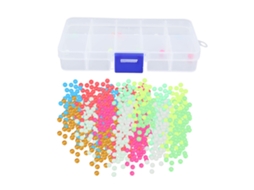 200 Pérolas de Pesca 10 Cores Glow Reutilizáveis