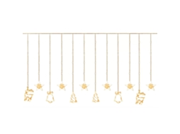 Luz de Cortina Led Usb Resistente À Água Ip43 Decorativa Romântica para Quarto Jardim Balcão com S/MARCA
