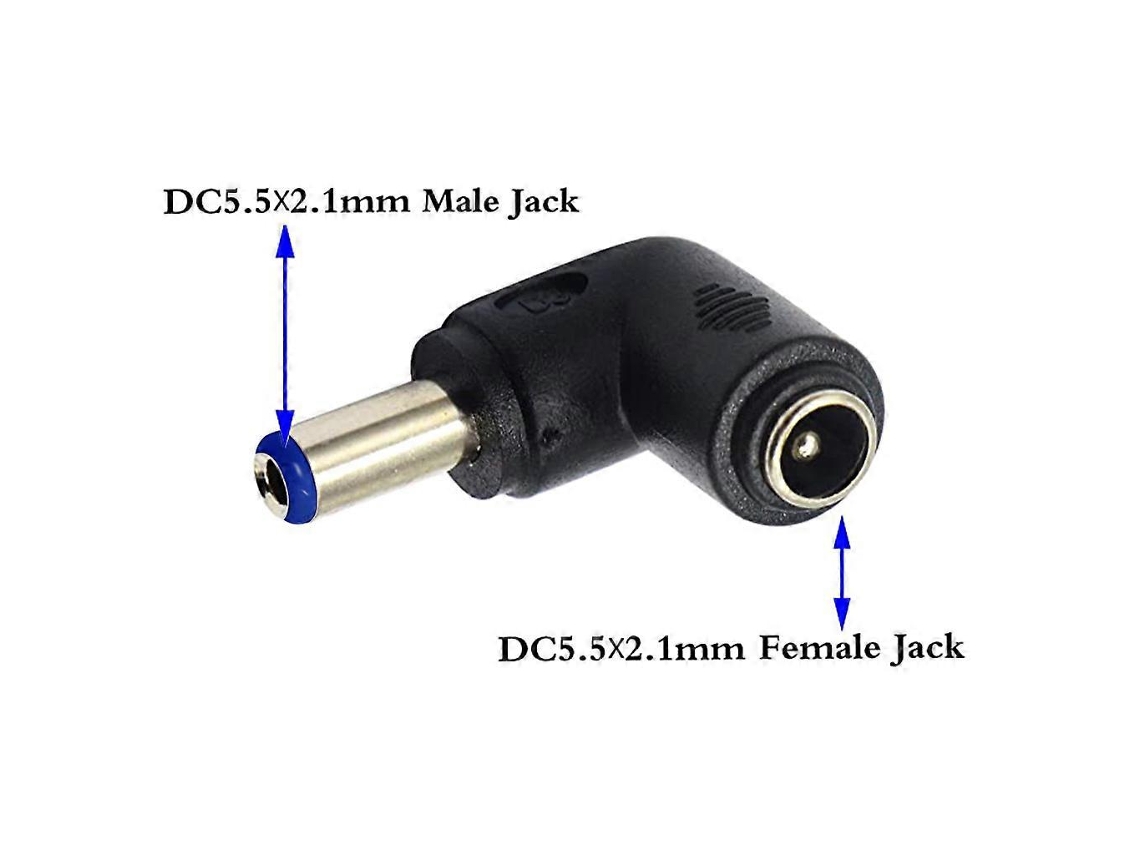 Lurelia Cabo Adaptador De Alimentação Dc 5,5 X 2,1 Mm, Preto, 5.5x2.1mm, 90°, 5 90, Computadores Portáteis, Conector Angular