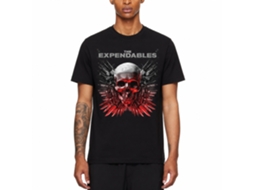 Rockinstone Expendables Skull And Guns Black Adult T-shirt Size:m