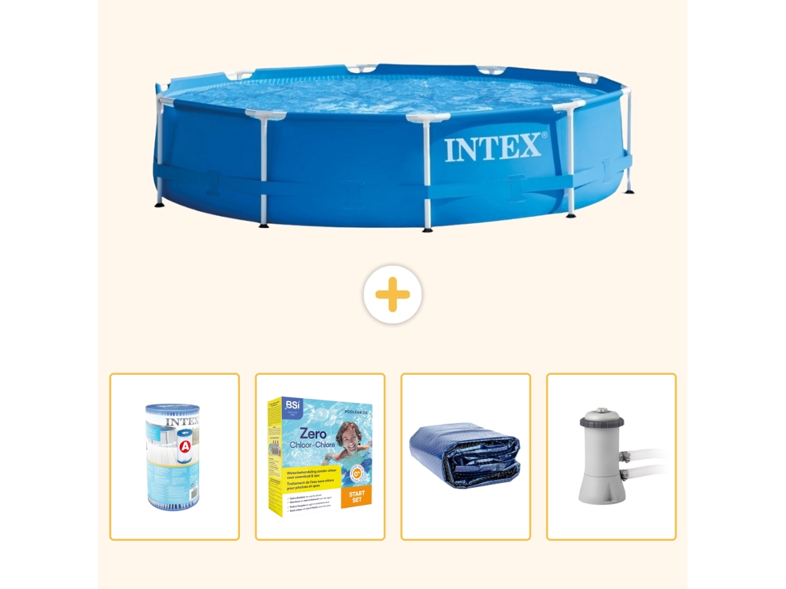 Intex Piscina Com Estrutura Redonda - 366x76 Cm - 5-peças S50