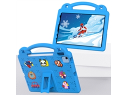 Capa Infantil Para Ipad 10.2 Com Suporte, Porta Canetas E Alça Azul Sfushos (2019/2020/2021)