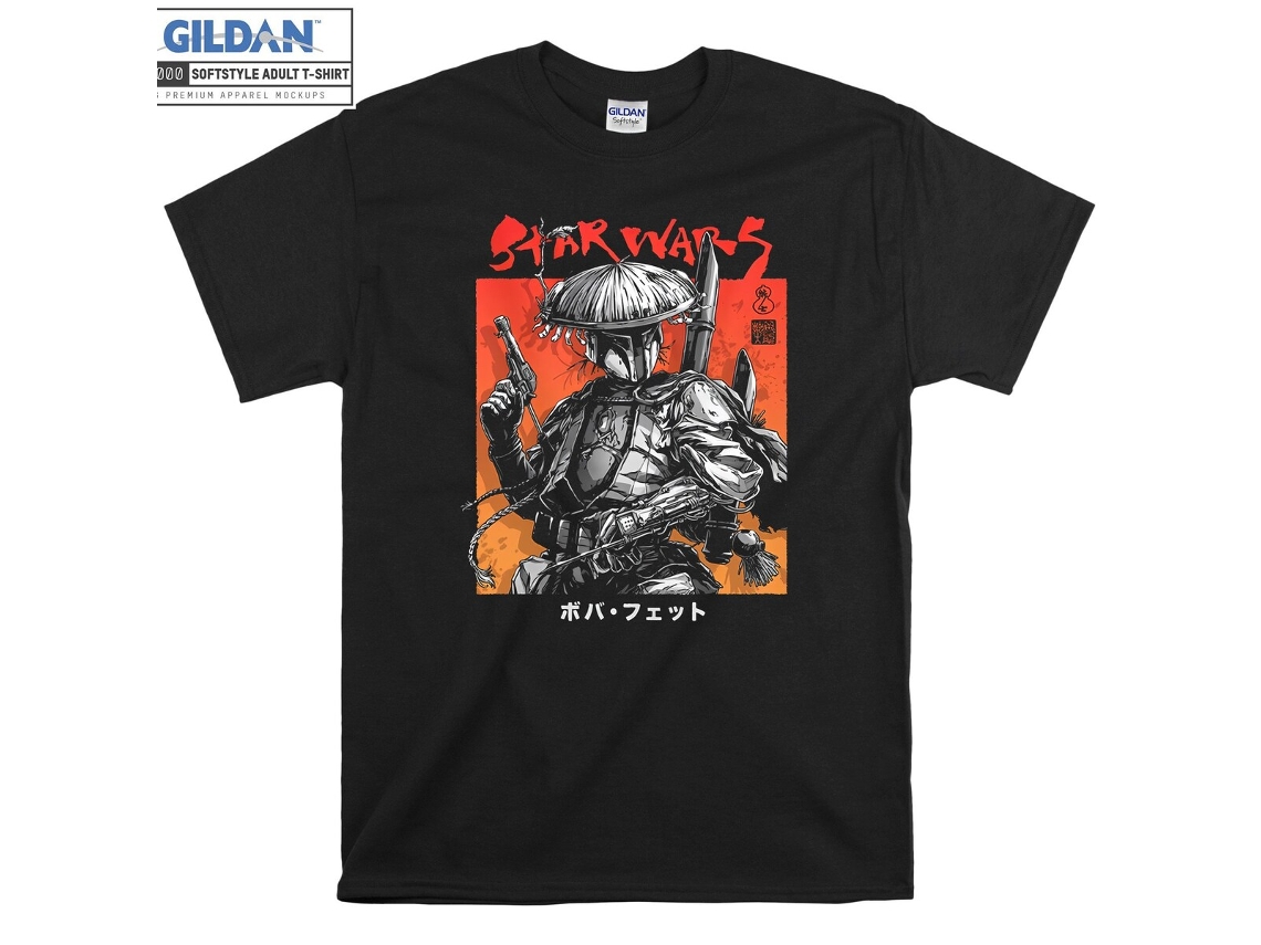 T-shirt Rockinstone Visions Boba Fett Samurai Poster（xl）