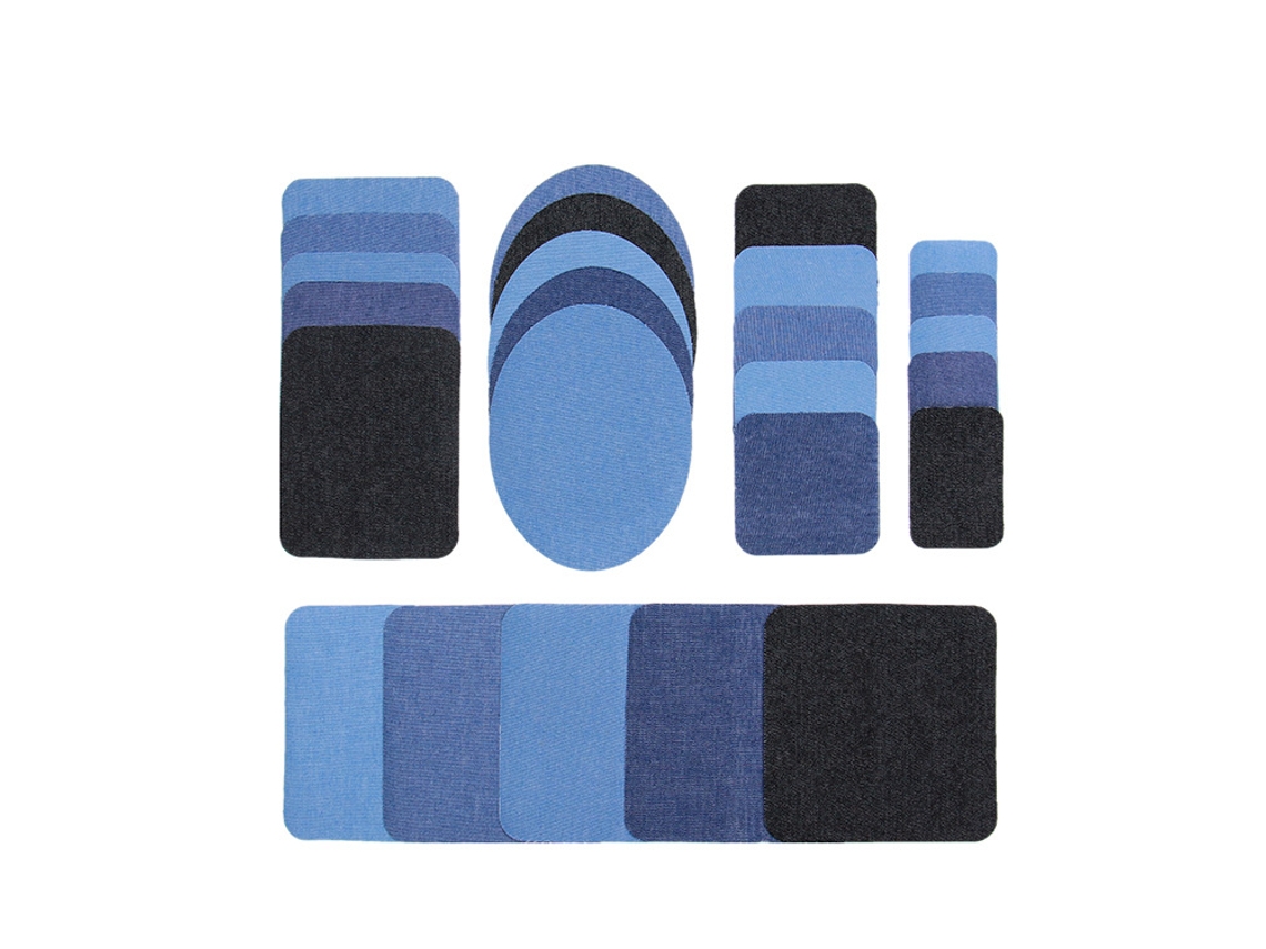 Remendos Termocolantes, 25 Peças, Azuis, com Velcro, para Reparos e Consertos de Virilhas Impermeáveis. AQUAFORGE
