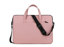 Lurelia Bolsa Para Portátil Lona, ​​tamanho 15,6 Polegadas, Estilo Pasta Executiva, Rosa