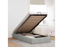 Vidaxl Otomano Bed Frame No Colchão Cinzento Claro 80x200 Cm Veludo