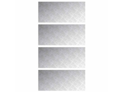 Conjunto 4 Degraus De Escada Vidaxl Prateado Alumínio (90 X 40 Cm)