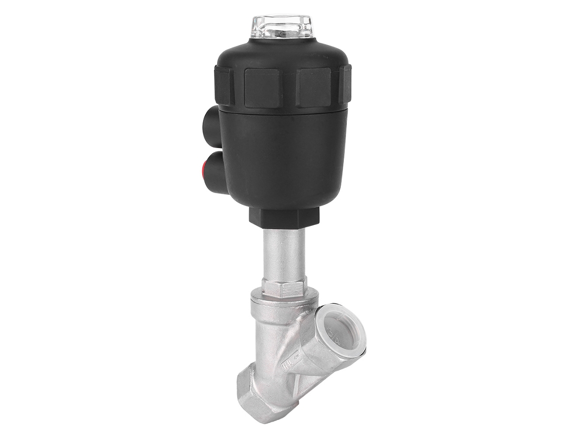 Válvula Ângulo Acionada Ar Inox Dn20 3/4"