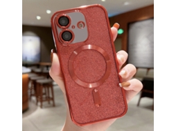 Capa De Tpu Para Iphone 16 Plus - Glitter - Acabamento Eletroplástico - Magsafe