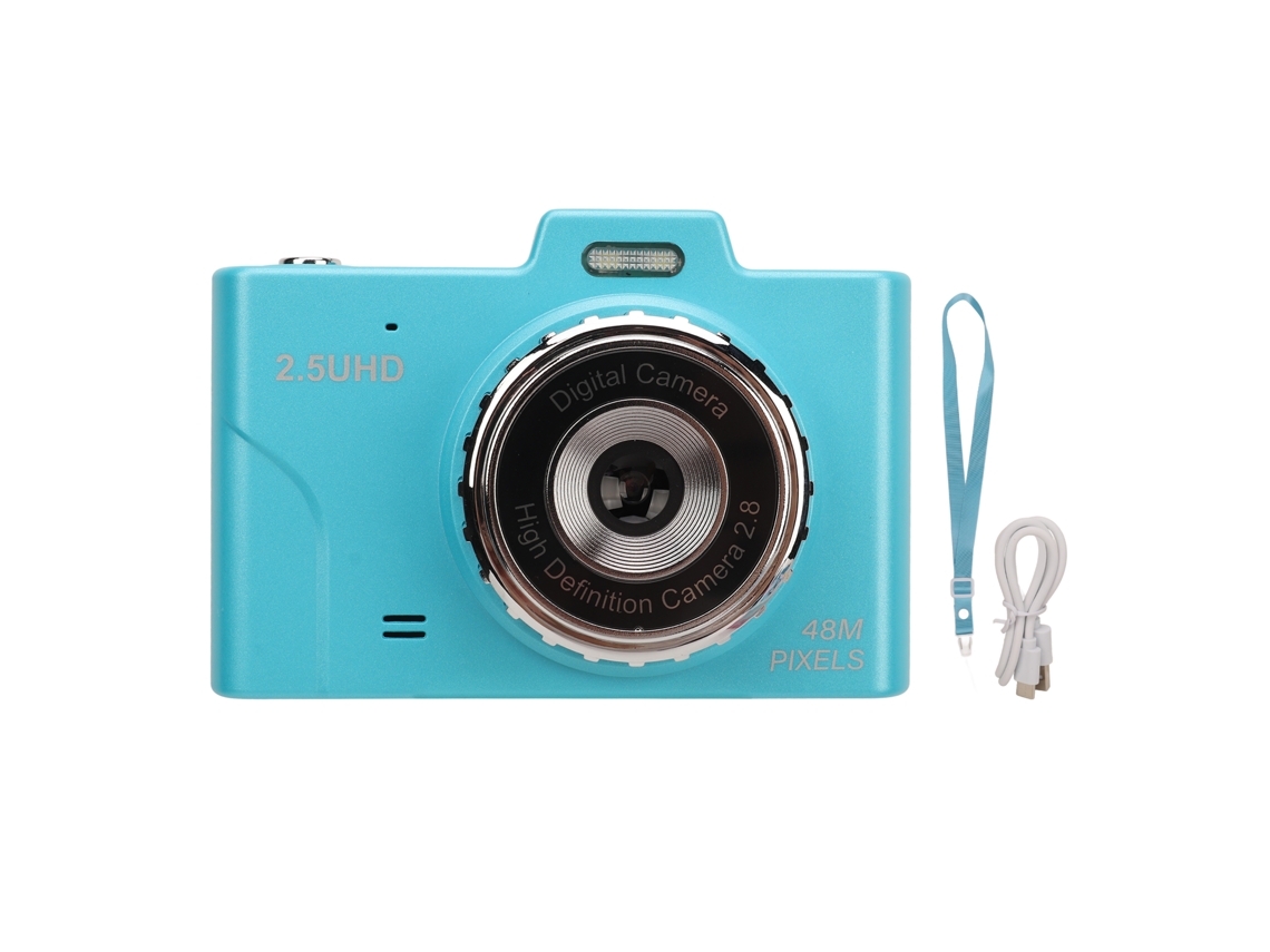 Câmera Digital Infantil Hd 48mp Tela Ips 2.8 Polegadas Filtros Portátil Azul