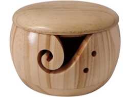 Lurelia Organizador Fios Madeira 15 X 8 Cm Para Tricô