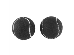 Conjunto de 2 Bolas Tênis Cortadas para Protetores de Piso e Feltro, Preto BRILVIBERA