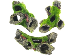 Decoração de Cavernas Rochosas para Aquários, 2 Troncos Decorativos em Resina , Ergonômico, Uso Diário STELASPLEN (16 X 10 7 Cm)