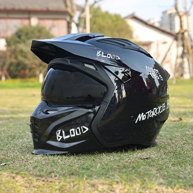 Capacete De Motocicleta Com Certificação (m)dot, Feito De Material Abs De Alta Resistência E Respirável.
