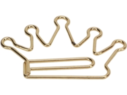 Conjunto de 100 mini clipes para planner, com acabamento em ouro eletrodepositado e design inovador.