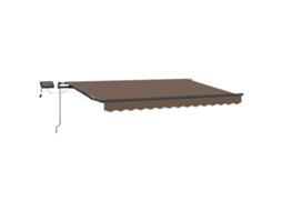 Conjunto 1 Toldo Retrátil Vidaxl Castanho-acinzentado Tecido (600 × 300 Cm)