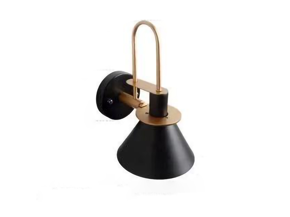 2026 lámpara de Parede Vintage Industrial Simples Estilo Retro Clarion de Metal para Dormitório Quarto Preto