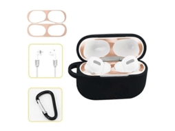 Capa de silicone para proteção de fones de ouvido AirPods Pro, sem necessidade de limpeza, com gancho e cordão antirriscos. GIECY