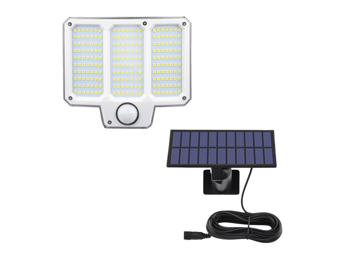 Lâmpada Led Laxiscreed 300lm Com Painel Solar Desmontável E Controlo Remoto Para Iluminação Exterior