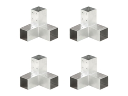 Post Connector, Post Connectors Vidaxl Prateado Metal (71 X 71 Mm)