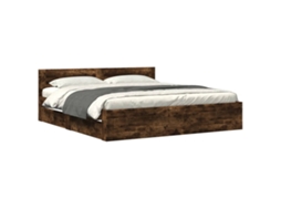 Bed Frame, Bed Frames Vidaxl Marrom Madeira Processada (180 X 200 Cm)