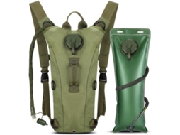 Mochila De 3 Litros Com Reservatório De Hidratação E Canudo, Verde Militar, Para Caminhadas, Ciclismo, Corrida E Trekking