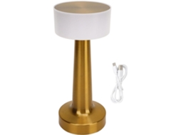 Luminária de mesa LED portátil com carregamento USB, 3 fios, estilo retrô em metal, ideal para quarto infantil e mesa.