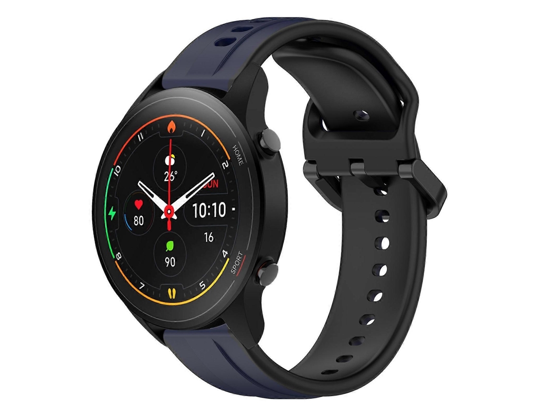 Pulseira De Silicone Bicolor Com Formato Convexo De 22 Mm Para Xiaomi Mi Watch S1 Pro