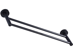 Suporte De Toalha Parede Veemoon Preto, Design Elegante Com Haste Dupla, Ideal Para Banheiro, Cozinha E Closet