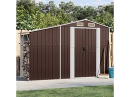 Abrigo De Jardim 277x93x179 Cm Aã§o Galvanizado Castanho Dkd Home Decor