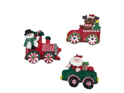 3Pcs Carro de Natal-Velho + Boneco de Neve + Cervo AURUM