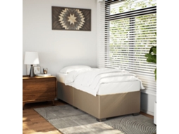 Vidaxl Estrutura De Cama 100x200 Cm Couro Artificial Cappuccino