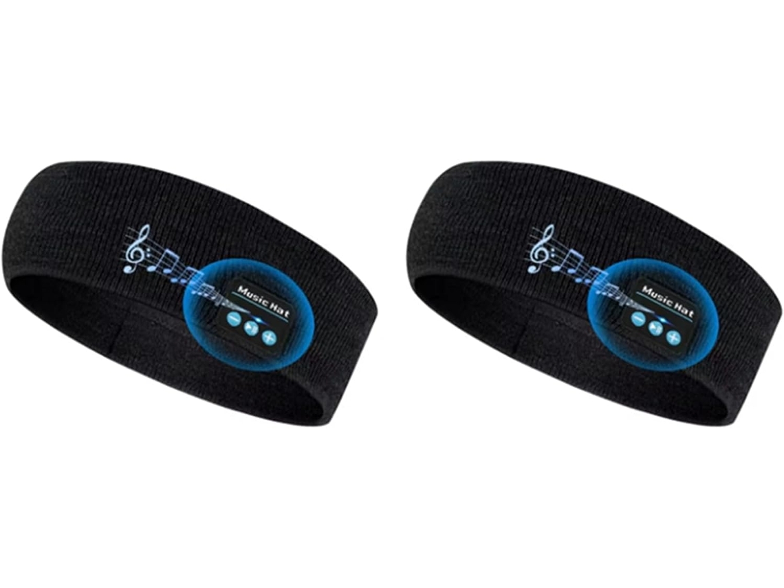 2 Fones De Ouvido Bluetooth Sem Fio, Faixa Cabeça Para Dormir, Lenço