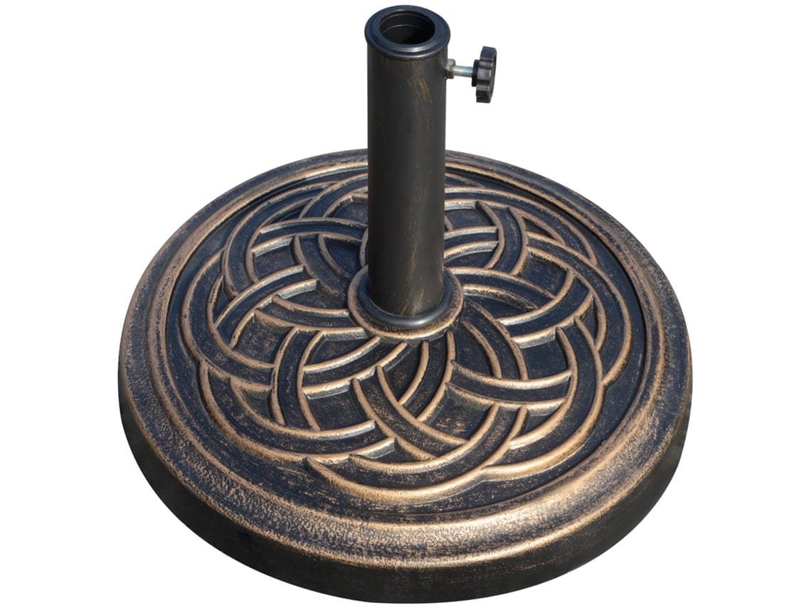Base para Guarda sol ORBITRA COMMERCE de resina 12 kg decorações para hastes Ø38 mm 48 mm bronze