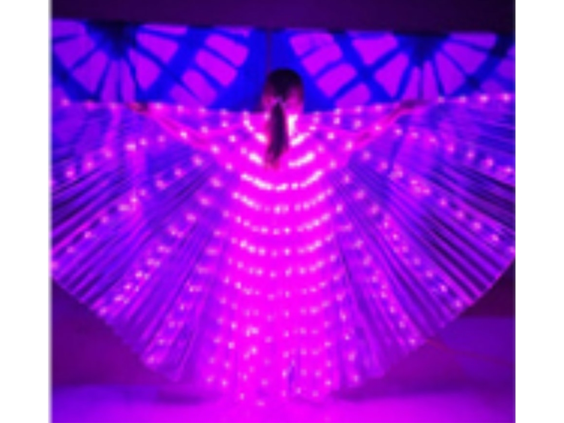 Laxiscreed Asas De Borboleta Luminosas E Dancantes Com Bastão Telescópico Rosa, Necessita 3 Pilhas Aa