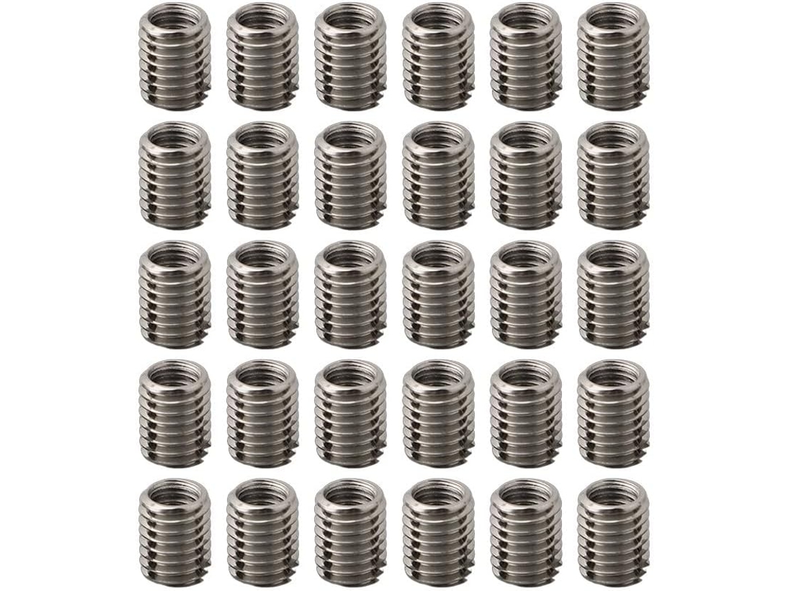 Richvibe Jogo Com 30 Insertos Roscados, M6x1.0 Interno M8x1.25