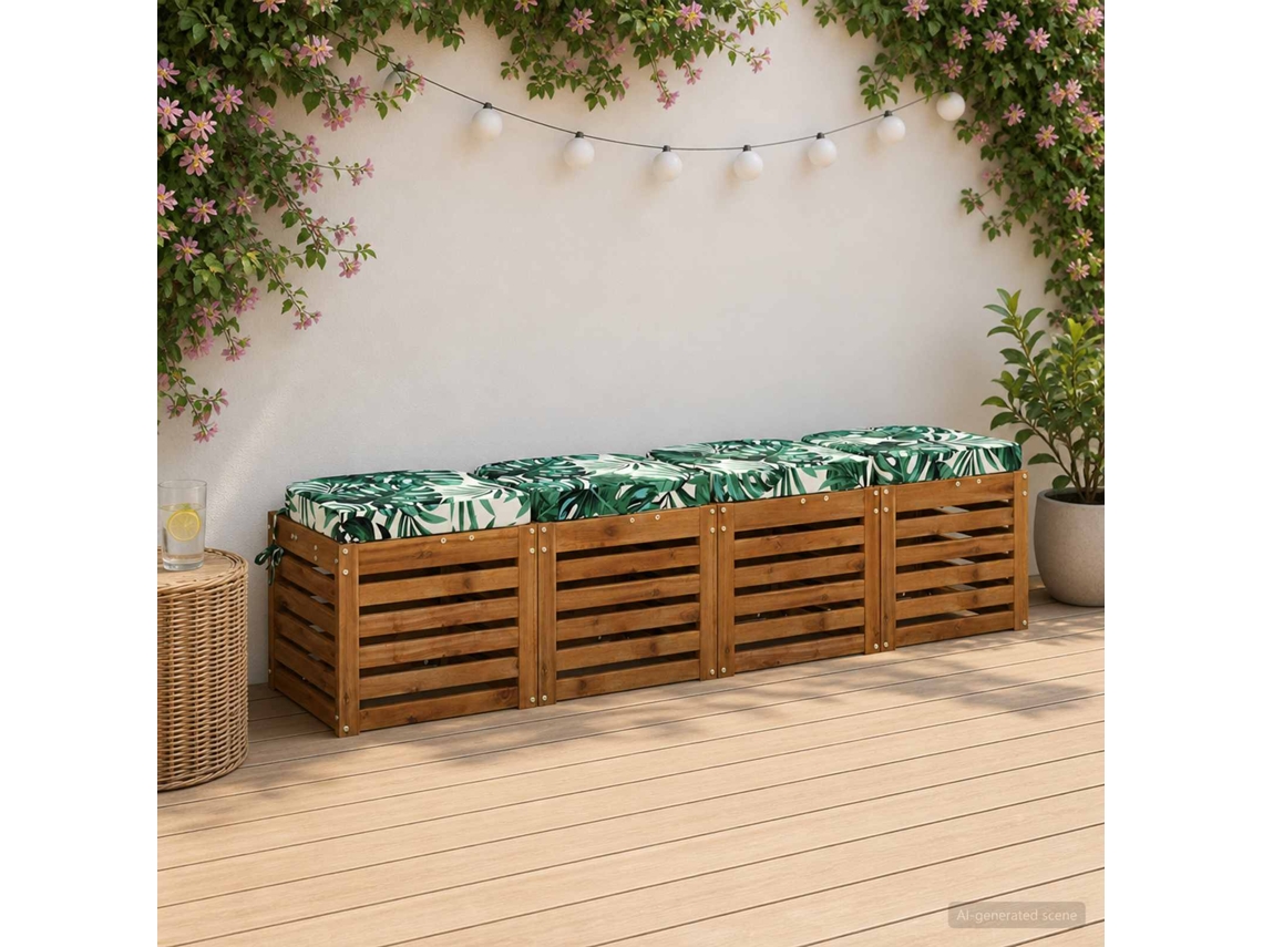 Vidaxl Conjunto De Almofadas Para Assento De 4 Peças Soest 4 Pcs