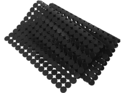 Conjunto de 2 tapetes retangulares antiderrapantes em PVC preto para Pia Cozinha, ideais para utensílios e xícaras, versáteis.