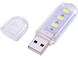 Lâmpada Led Usb Portátil Doitool Para Teclado E Laptop, Luminária De Leitura Plástico Branco Com Cabo Flexível E 3 Leds