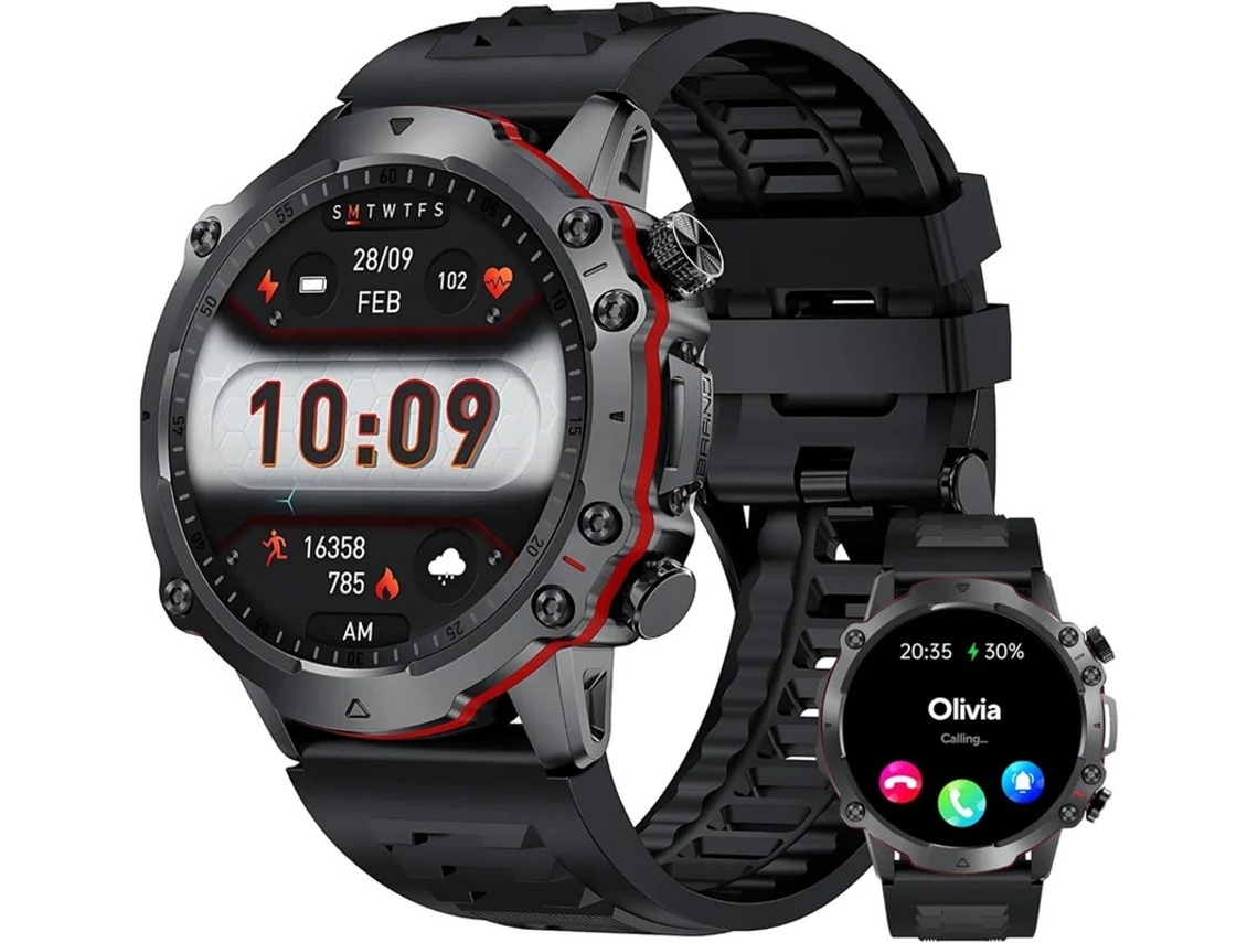 Relógio Inteligente Amoled Sportswatch À Prova Dágua Smartwatch Rastreador De Fitness Bluetooth Frequência Cardíaca Pressão Arterial E Yizhood