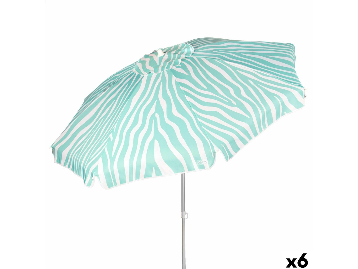 Chapéu De Praia Aktive Azul 200 X 195 X 200 Cm (6 Unidades)
