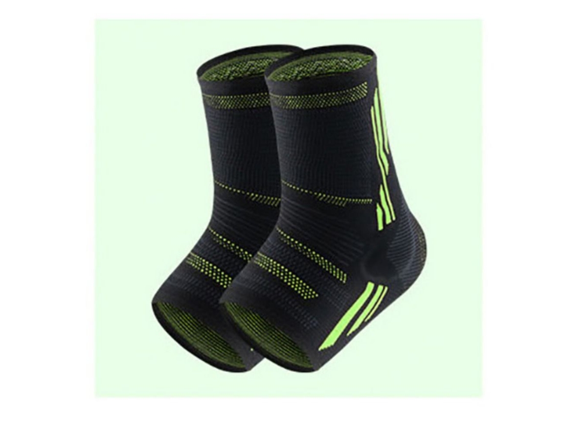 Par De Suporte De Tornozelo Esportivo De Compressão, Suporte De Tornozelo, Verde Slowmoose