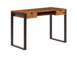Vidaxl Secretária 110x55x78 Cm Madeira De Acácia Maciça E Aço