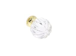 Puxador para Móveis em Zamac e Cristal Diâmetro 45mm Banhados a Ouro Conjunto de 6 HARDWAREXCHANGE