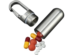 Pequenos Frascos Para Comprimidos, Mini Frasco De Metal Para Comprimidos Armazenamento De Comprimidos À Prova Dágua Brilvibera