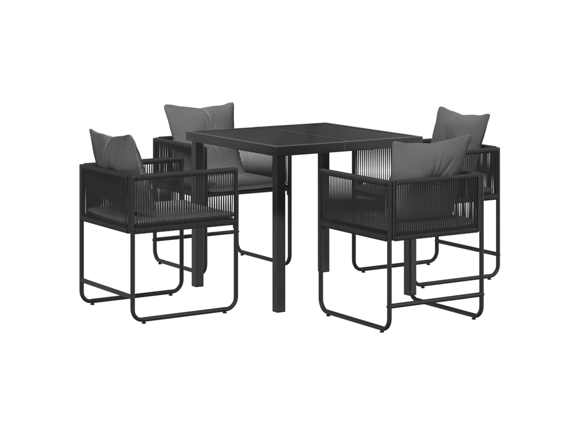 Maison Exclusive - Conjunto De Jantar Para Jardim 5 Pcs Preto E Anthracite