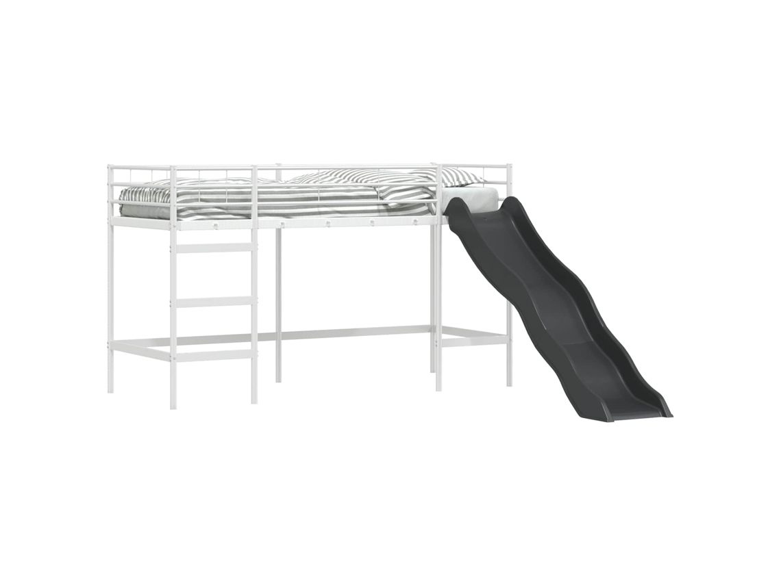 Vidaxl Estrutura De Cama Loft Para Crianças Com Escorregador