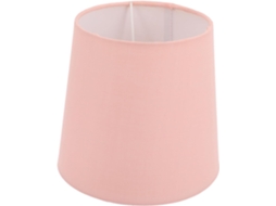 Luminária de Mesa Cônica de Reposição em Tecido e Ferro, Compatível com E14, Cor Rosa Claro, para SFUSHOS