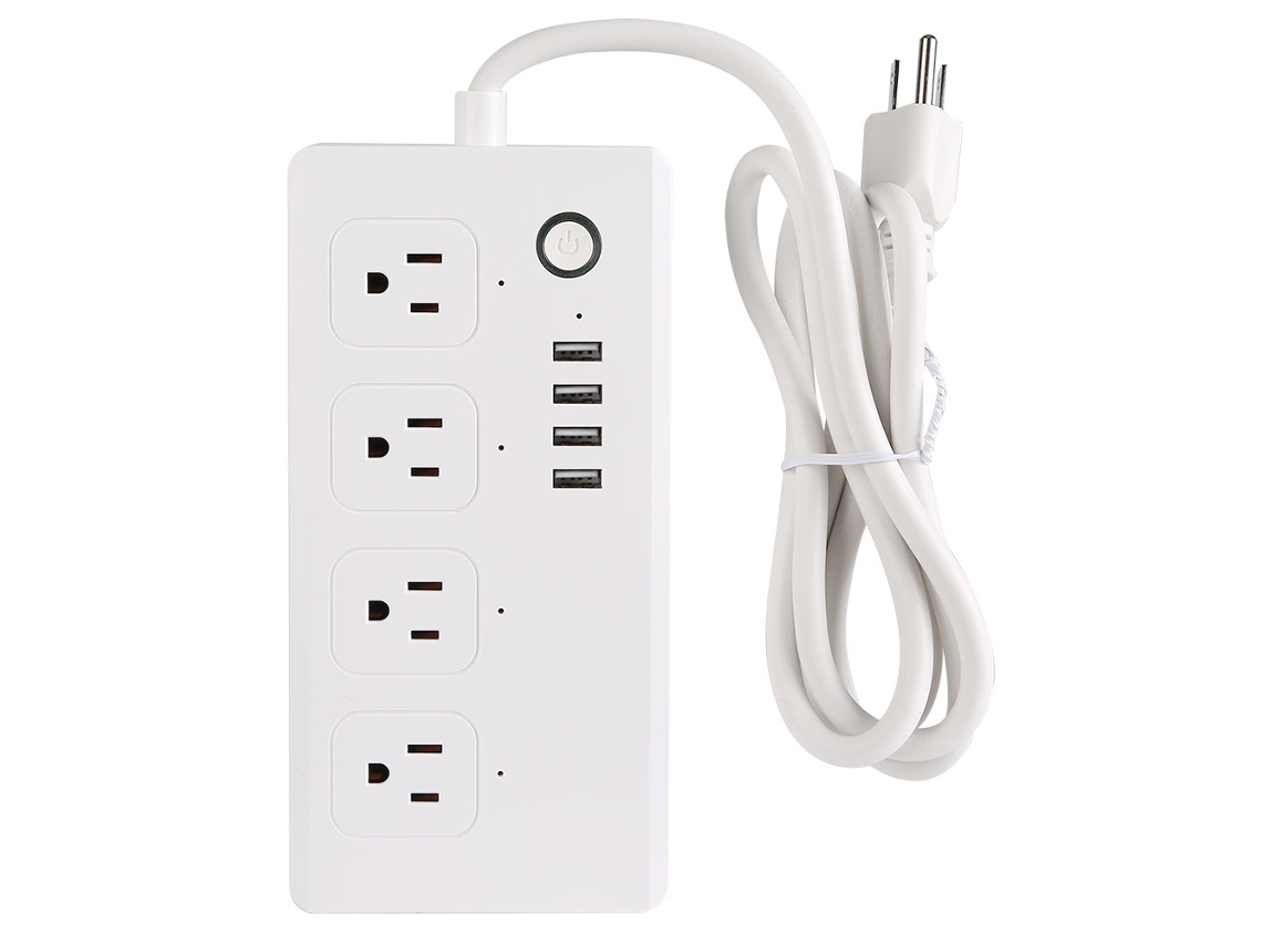 Laxiscreed Extensão Inteligente Wifi Com Controle Remoto E 4 Portas Usb Para Automação Doméstica